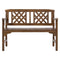 Gardeon Wooden Garden Bench 2 Seat Patio Furniture Timber Outdoor Lounge Chair Natural