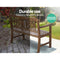 Gardeon Wooden Garden Bench 2 Seat Patio Furniture Timber Outdoor Lounge Chair Natural