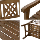 Gardeon Wooden Garden Bench 3 Seat Patio Furniture Timber Outdoor Lounge Chair Natural