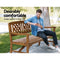 Gardeon Wooden Garden Bench 3 Seat Patio Furniture Timber Outdoor Lounge Chair Natural