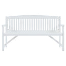 Gardeon Wooden Garden Bench Chair Outdoor Furniture Patio Deck 3 Seater White