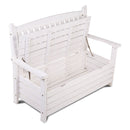 Gardeon Outdoor Storage Bench Box Wooden Garden Chair 2 Seat Timber Furniture White