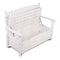 Gardeon Outdoor Storage Bench Box Wooden Garden Chair 2 Seat Timber Furniture White