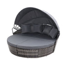 Gardeon Outdoor Lounge Setting Patio Furniture Sofa Wicker Garden Rattan Set Day Bed Grey