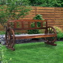 Gardeon Garden Bench Wooden Wagon Chair 3 Seat Outdoor Furniture Backyard Lounge Charcoal