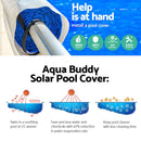 Aquabuddy Swimming Pool Cover Pools Roller Wheel Solar Blanket 500 Micron 9.5X5M