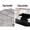 i.Pet Medium Bird Cage with Perch - Black