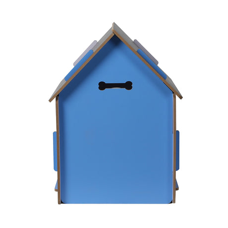 Wooden Dog House Pet Kennel Timber Indoor Cabin Large Blue L