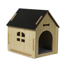 Wooden Dog House Pet Kennel Timber Indoor Cabin Medium Oak M