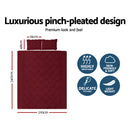 Giselle Luxury Classic Bed Duvet Doona Quilt Cover Set Hotel King Burgundy Red