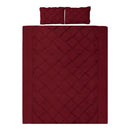 Giselle Luxury Classic Bed Duvet Doona Quilt Cover Set Hotel Super King Burgundy Red