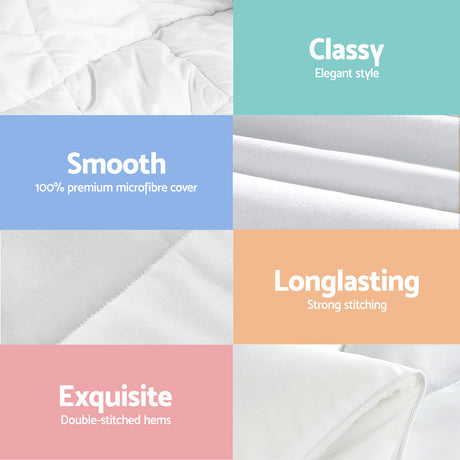 Giselle Bedding Super King 700GSM Microfibre Bamboo Microfiber Quilt