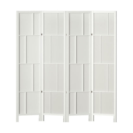 Artiss Ashton Room Divider Screen Privacy Wood Dividers Stand 4 Panel White