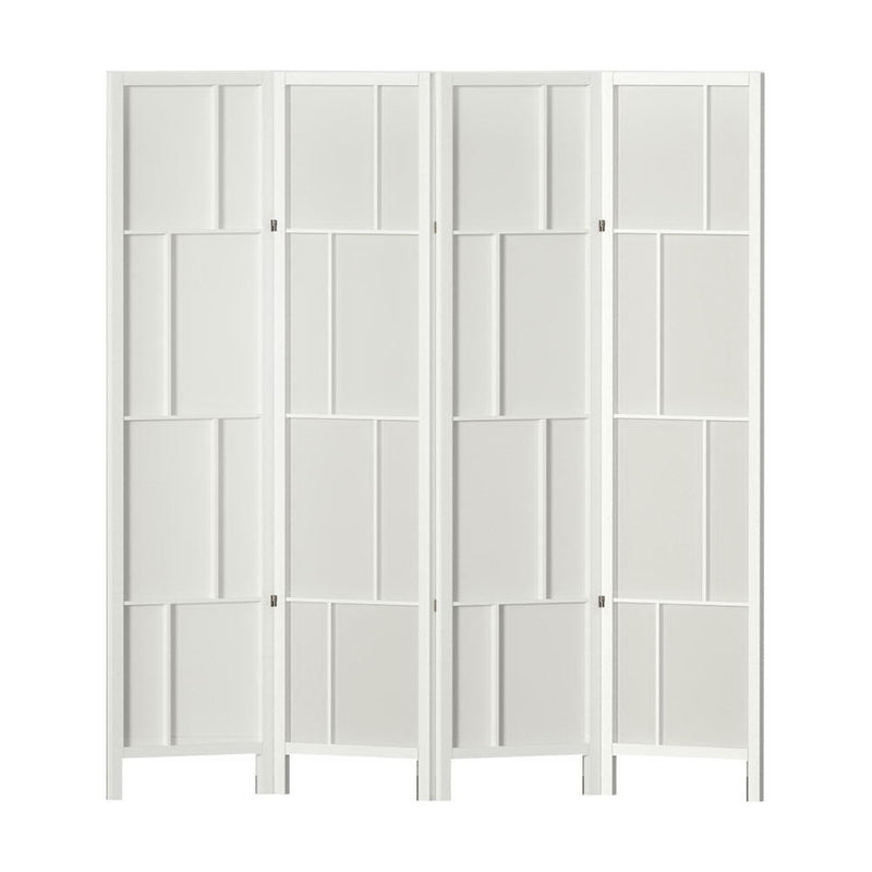 Artiss Ashton Room Divider Screen Privacy Wood Dividers Stand 4 Panel White