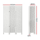 Artiss Clover Room Divider Screen Privacy Wood Dividers Stand 3 Panel White