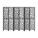 Artiss Clover Room Divider Screen Privacy Wood Dividers Stand 6 Panel Black