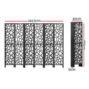 Artiss Clover Room Divider Screen Privacy Wood Dividers Stand 6 Panel Black