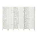 Artiss Clover Room Divider Screen Privacy Wood Dividers Stand 6 Panel White