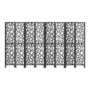 Artiss Clover Room Divider Screen Privacy Wood Dividers Stand 8 Panel Black