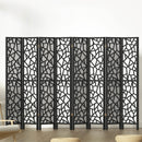 Artiss Clover Room Divider Screen Privacy Wood Dividers Stand 8 Panel Black