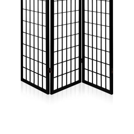 Artiss 3 Panel Wooden Room Divider - Black