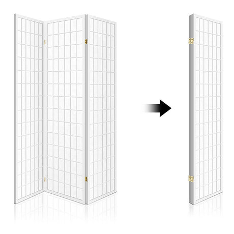 Artiss 3 Panel Wooden Room Divider - White