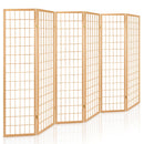 Artiss 6 Panel Room Divider Privacy Screen Foldable Pine Wood Stand Natural