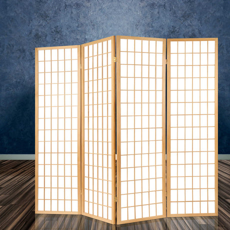 Artiss 6 Panel Room Divider Privacy Screen Foldable Pine Wood Stand Natural