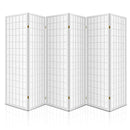 Artiss 6 Panel Room Divider Privacy Screen Foldable Pine Wood Stand White