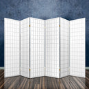 Artiss 6 Panel Room Divider Privacy Screen Foldable Pine Wood Stand White