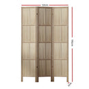 Artiss Jade Room Divider Screen Privacy Wood Dividers Stand 3 Panel Brown