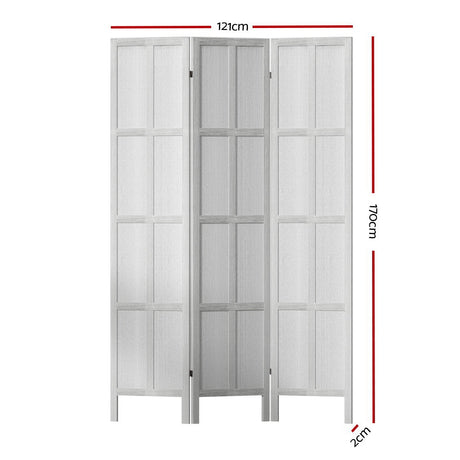 Artiss Jade Room Divider Screen Privacy Wood Dividers Stand 3 Panel White