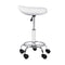 Artiss Set of 2 Saddle Salon Stool White Swivel Barber Hair Dress Chair Hydraulic Lift