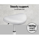 Artiss Set of 2 Saddle Salon Stool White Swivel Barber Hair Dress Chair Hydraulic Lift