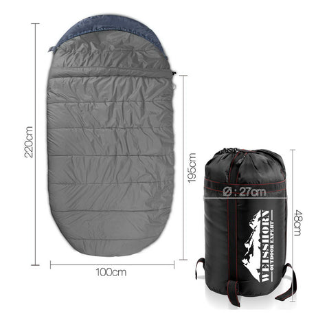 Weisshorn Extra Large Sleeping Bag - Blue & Grey