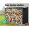 Giantz Log Storage Shed Galvanised Steel Outdoor Garden Firewood 3.5m³ Shelter