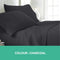 Giselle Bedding Double Charcoal 4pcs Bed Sheet Set Pillowcase Flat Sheet