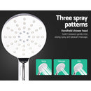 WELS Round 9 inch Rain Shower Head and Taps Set Bathroom Handheld Spray Bracket Rail Chrome