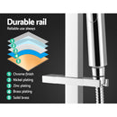 WELS 10 Rain Shower Head Set Bathroom Square Dual Heads Faucet High Pressure Hand Held"