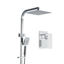 WELS 10 Rain Shower Head Set Bathroom Square Dual Heads Mixer Hand Held High Pressure"