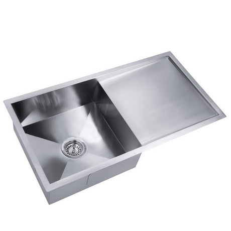 Cefito Kitchen Sink Handmade Stainless Steel Under or Topmount Laundry 750x450mm