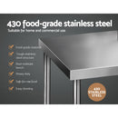 Cefito 1524 x 762mm Commercial Stainless Steel Kitchen Bench