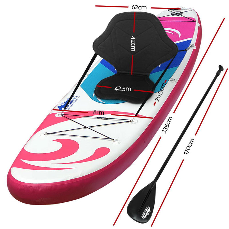 Weisshorn Stand Up Paddle Board 11ft Inflatable SUP Surfboard Paddleboard Kayak