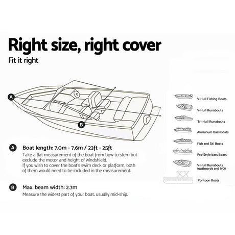 Seamanship 23 - 25ft Waterproof Boat Cover