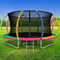 Everfit 12FT Trampoline Round Trampolines With Basketball Hoop Kids Present Gift Enclosure Safety Net Pad Outdoor Multi-coloured