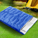 Mountview Sleeping Bag Double Bags Outdoor Camping Thermal 0â„ƒ-18â„ƒ Hiking Blue