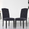 Artiss 2x Dining Chairs French Provincial Kitchen Cafe Fabric Padded High Back Pine Wood Grey