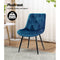 Artiss Starlyn Dining Chairs Kitchen Chairs Velvet Padded Seat Set of 2 Blue