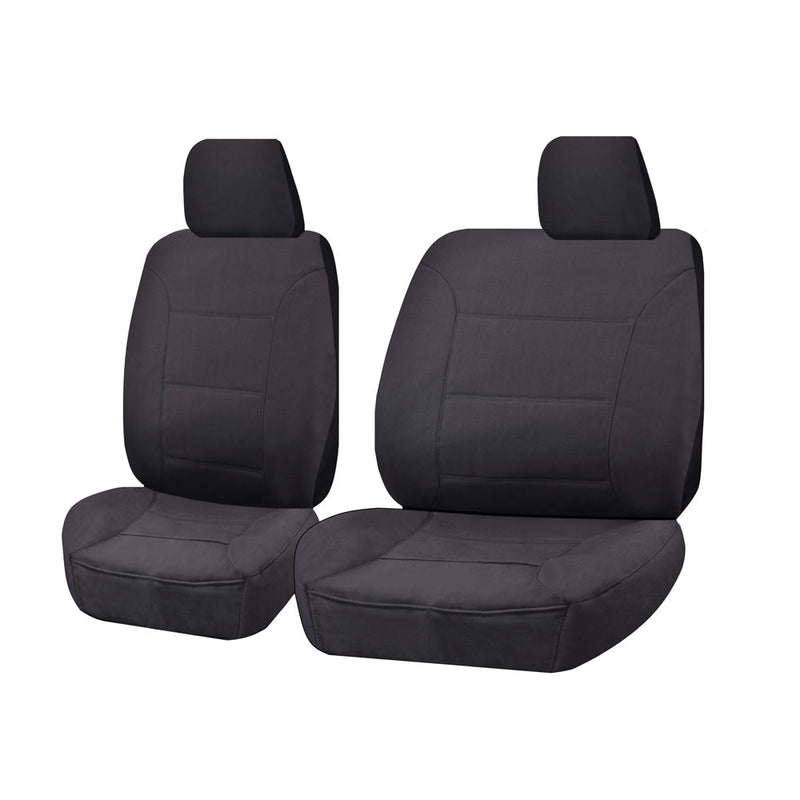 Seat Covers for HOLDEN COLORADO RG SERIES 06/2012 - 2016 SINGLE CAB CHASSIS UTILITY FRONT BUCKET + _ BENCH CHARCOAL CHALLENGER