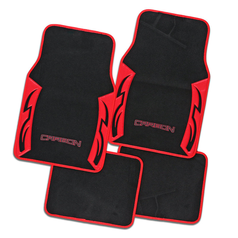 CMT Carpet Mat Set. Set of 4. CARBON Red